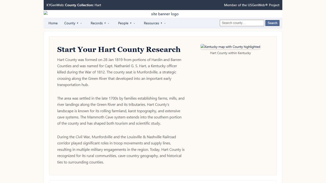 KYGenWeb |Hart County| KYGenWeb